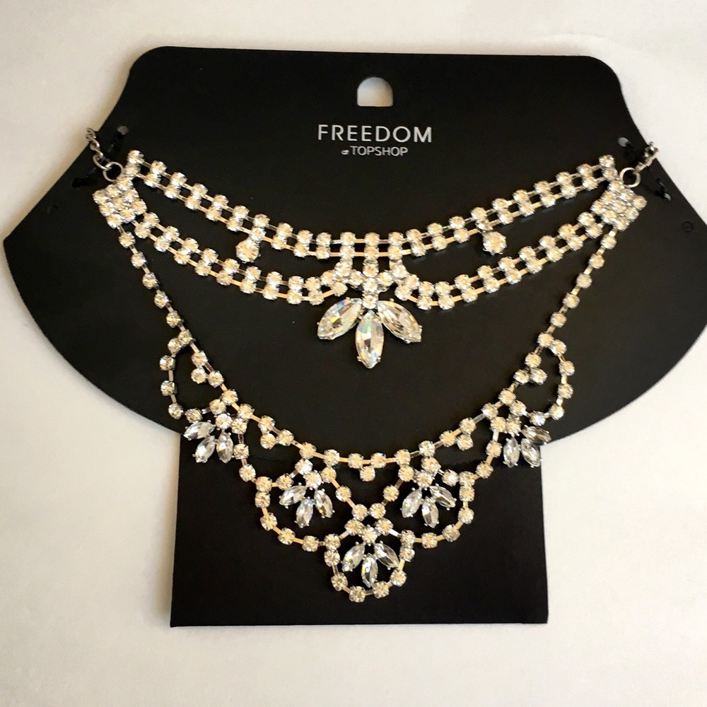Topshop Rhinestones Necklace - Picture 2 of 5
